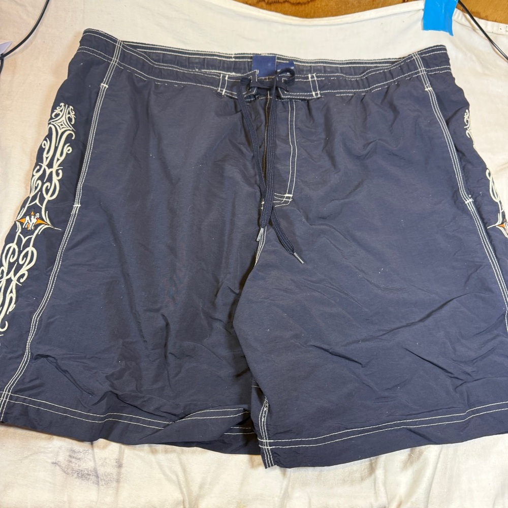 Big Dogs Y2K 90’s Style Swim Trunks Men’s Navy Blue Size 38